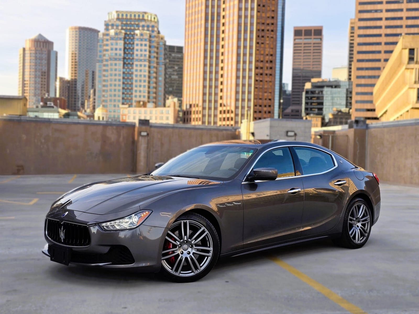 Sleek Dark Gray Maserati Ghibli Q4