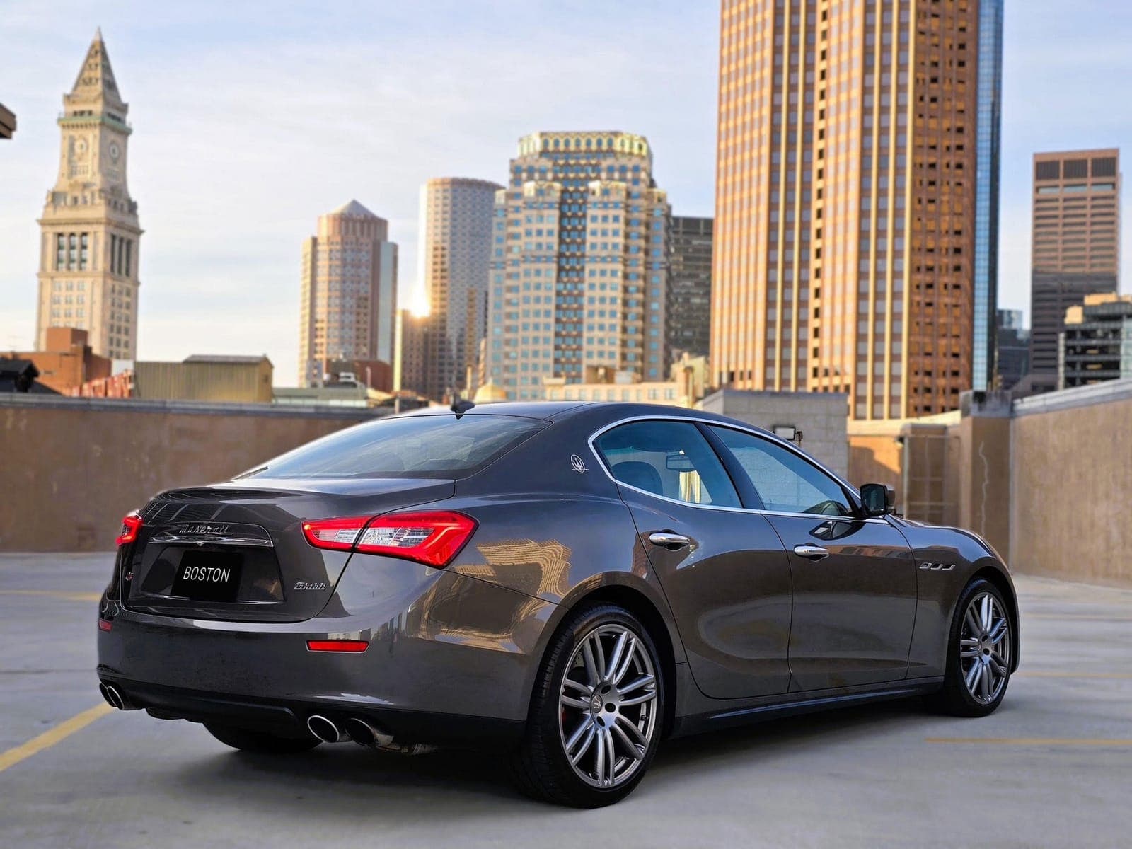 Sleek Dark Gray Maserati Ghibli Q4