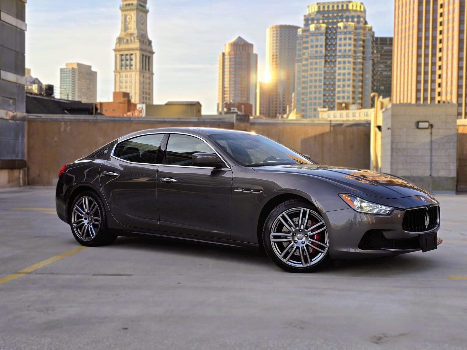 Sleek Dark Gray Maserati Ghibli Q4